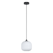 B2B Spec 99366A - 1 LT Pendant w/ Black Finish & White Glass Shade