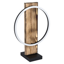 B2B Spec 99457A - 1 LT Integrated LED Table Lamp w/ Brushed Pine Wood finish & Black Shade