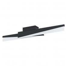 B2B Spec 99561A - 2 LT Integrated LED Ceiling Light w/ Black Finish & White Acrylic Shade