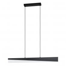 B2B Spec 99562A - Integrated LED Linear Pendant With Structured Black Finish and White Acrylic Shade