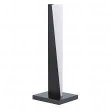 B2B Spec 99564A - Integrated LED Table Lamp With Structured Black Finish and White Acrylic Shade