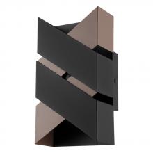 B2B Spec 99689A - Wall Light With Structured Black and Mocha Finish 2x2.5W Integrated LED