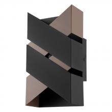 B2B Spec 99689A - 1 LT Integrated LED  Wall Light w/ Structured Black & Mocha Finish
