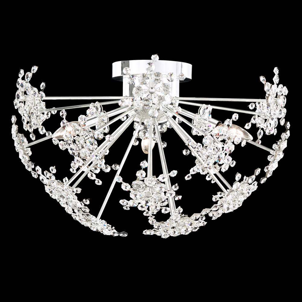 Esteracae 24IN 120V Flush Mount in Polished Stainless Steel with Radiance Crystal