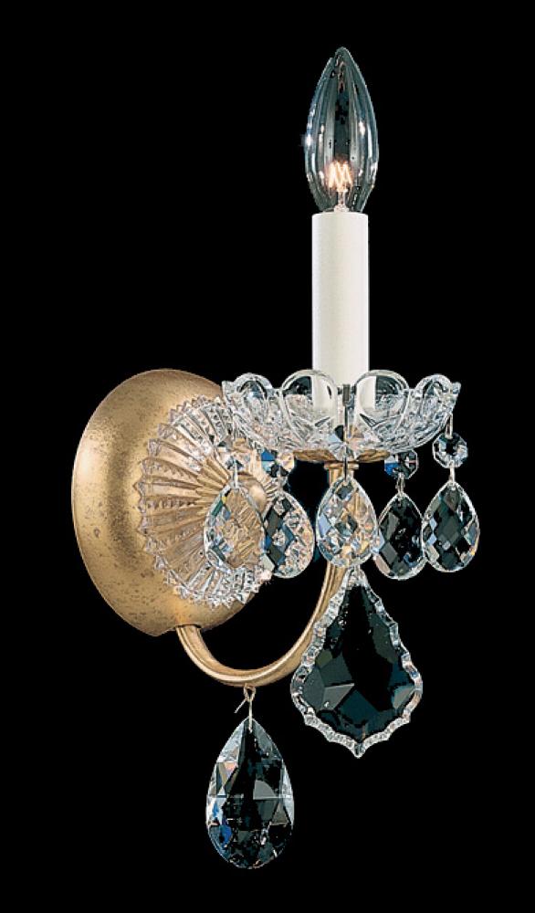 New Orleans 1 Light 120V Wall Sconce in Etruscan Gold with Heritage Handcut Crystal