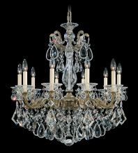 Schonbek 1870 5074-26R - La Scala 10 Light 120V Chandelier in French Gold with Clear Radiance Crystal