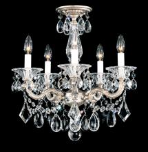 Schonbek 1870 5345-22R - La Scala 5 Light 120V Semi-Flush Mount or Chandelier in Heirloom Gold with Clear Radiance Crystal