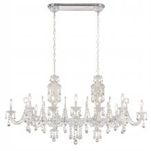Schonbek 1870 S6912-40H - Sterling Linear 12 Light 120V Chandelier in Polished Silver with Heritage Handcut Crystal