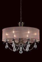 Schonbek 1870 VA8306N-48R1 - Vesca 6 Light 120V Chandelier in Antique Silver with Clear Radiance Crystal and White Shade