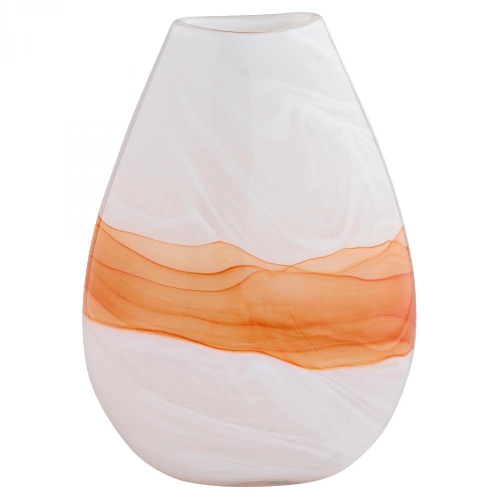 Pacaya Vase | White | Orange - Large