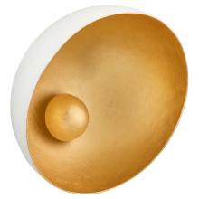 Cyan Designs 12147 - Esfera Wall Bowl | White | Gold - Small
