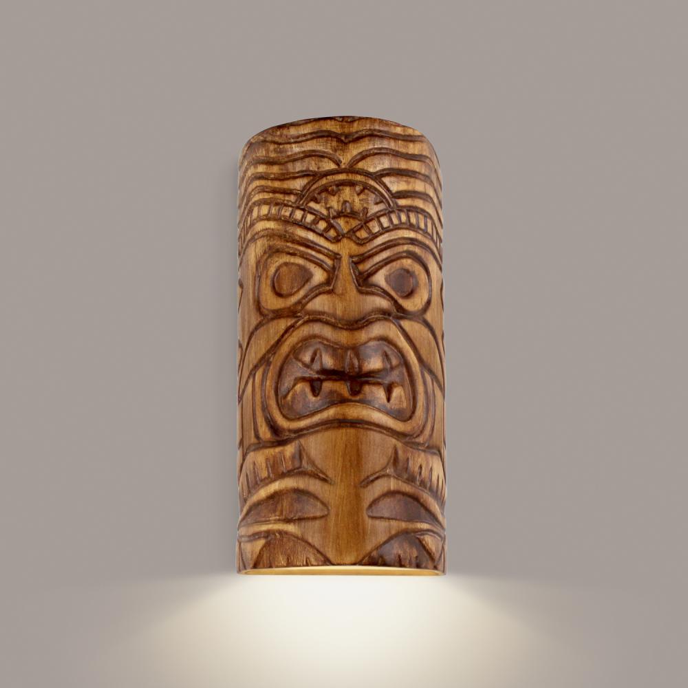 Tiki Downlight Wall Sconce Amber Palm with LED bulb included