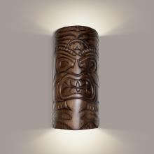 A-19 NT002-DT-1LEDE26 - Tiki Wall Sconce Dark Teak with LED bulb included