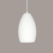 A-19 P1501-1LEDE26-M1-WCC - Antigua Pendant: Weathered Iron (E26 Base Dimmable LED (Bulb included)) (White Cord & Canopy)