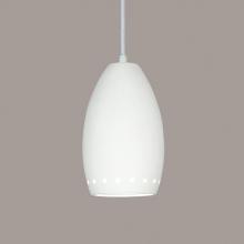 A-19 P1503-1LEDE26-S4-WCC - Grenada Pendant: Beige Granite (E26 Base Dimmable LED (Bulb included)) (White Cord & Canopy)