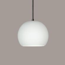 A-19 P1601-1LEDE26-M2-BCC - Bonaire Pendant: Weathered Bronze (E26 Base Dimmable LED (Bulb included)) (Black Cord & Canopy)