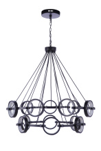 Craftmade 59315-FB-LED - 15 Ring 2-Tier LED Chandelier