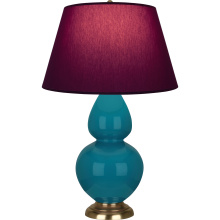 Robert Abbey 1751P - Peacock Double Gourd Table Lamp