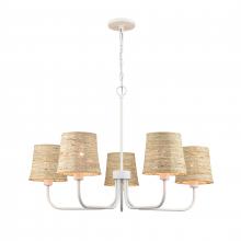 ELK Home Plus 32457/5 - Abaca 34'' Wide 5-Light Chandelier - Textured White