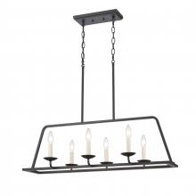 ELK Home Plus 90251/6 - Ellisville 34'' Wide 6-Light Chandelier - Matte Black