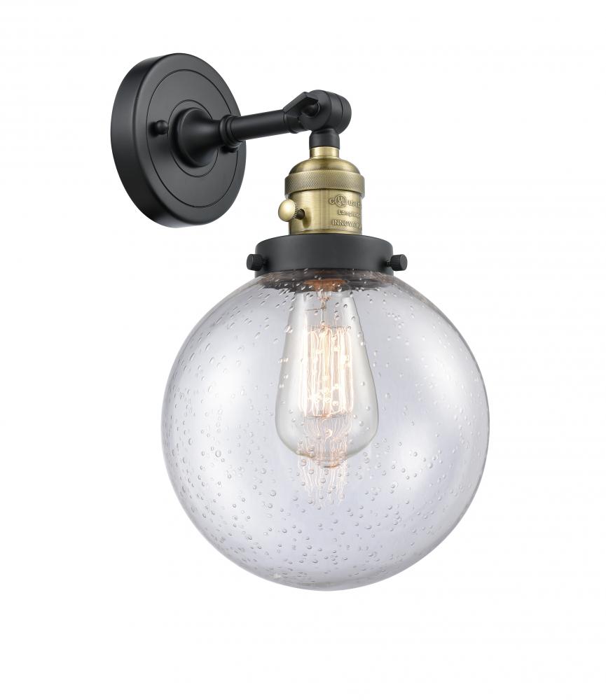 Beacon - 1 Light - 8 inch - Black Antique Brass - Adjustable Sconce