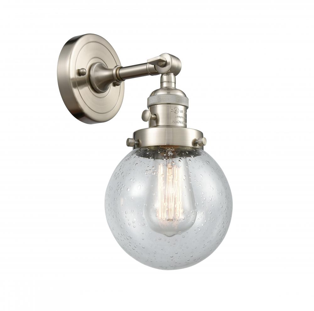 Beacon - 1 Light - 6 inch - Brushed Satin Nickel - Adjustable Sconce