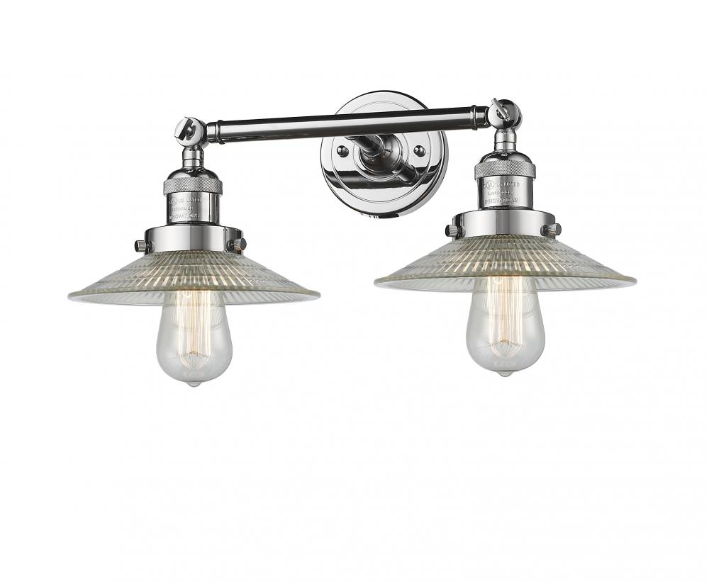 Halophane - 2 Light - 18 inch - Polished Chrome - Adjustable Bath Vanity Light