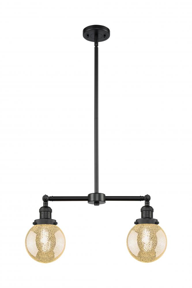 Beacon - 2 Light - 23 inch - Matte Black - Stem Hung - Adjustable Island Light