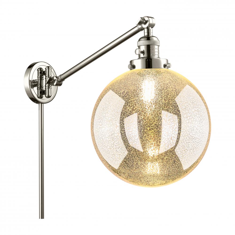 Beacon - 1 Light - 10 inch - Polished Nickel -Adjustable Swing Arm
