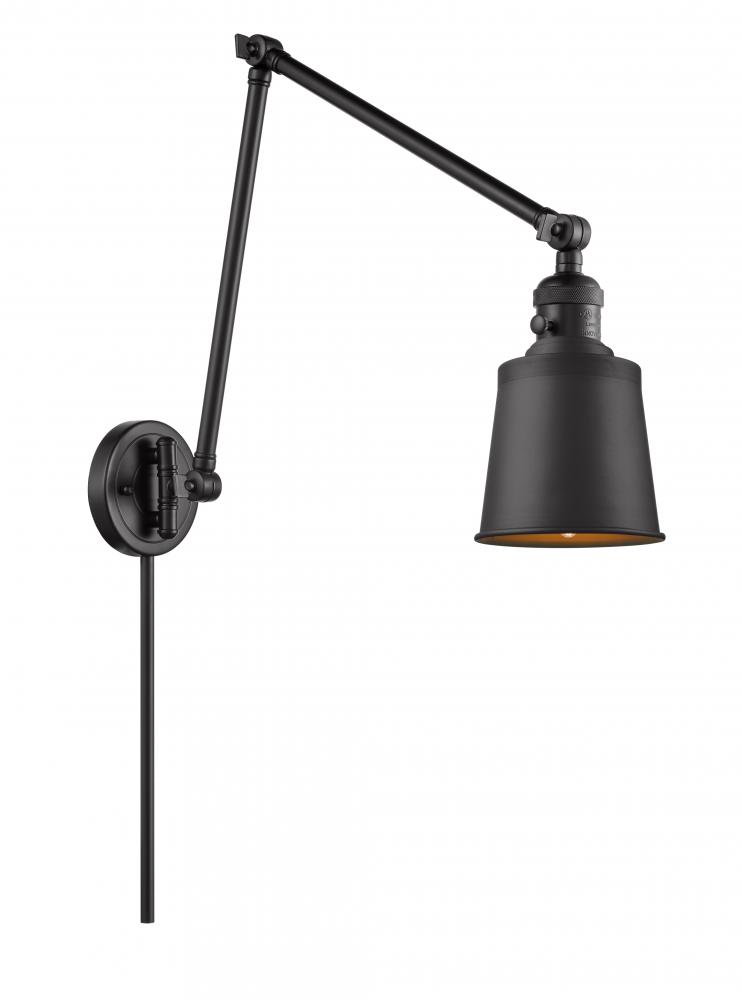 Addison - 1 Light - 8 inch - Matte Black -Adjustable Swing Arm