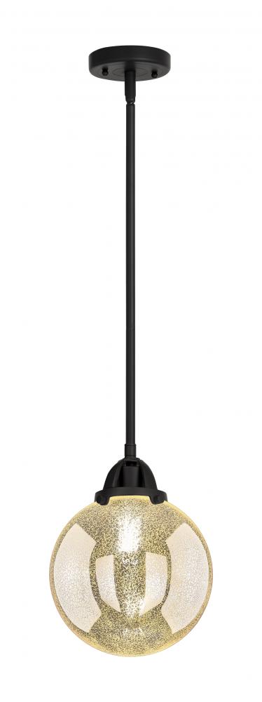 Beacon - 1 Light - 8 inch - Matte Black - Cord hung - Mini Pendant