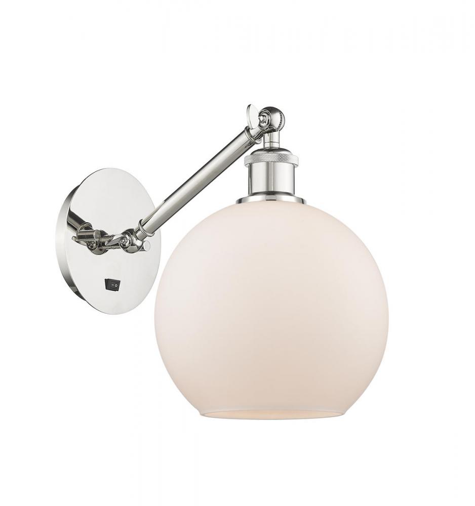 Athens - 1 Light - 8 inch - Polished Nickel - Adjustable Sconce