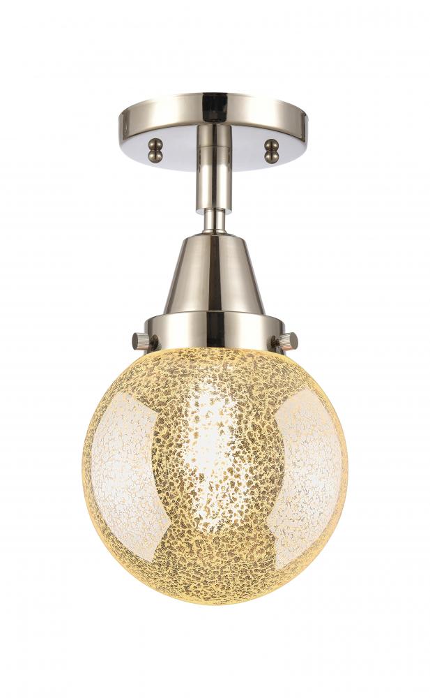 Beacon - 1 Light - 6 inch - Polished Nickel - Flush Mount