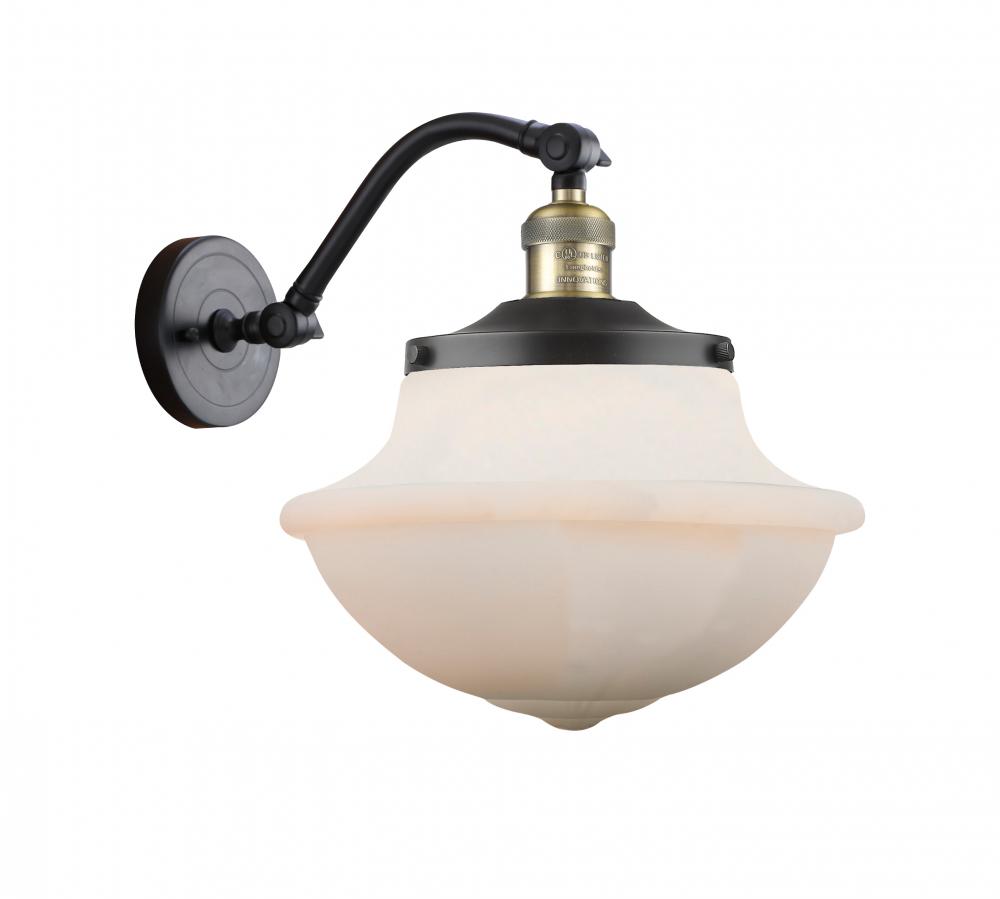 Oxford - 1 Light - 8 inch - Black Antique Brass - Adjustable Sconce