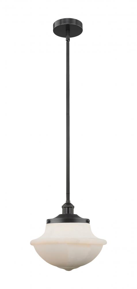 Oxford - 1 Light - 12 inch - Matte Black - Cord hung - Mini Pendant