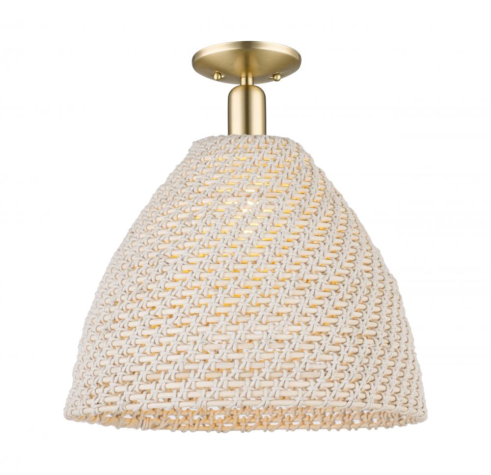 Bristol Natural - 1 Light - 6 inch - Brushed Champagne Bronze - Semi-Flush Mount