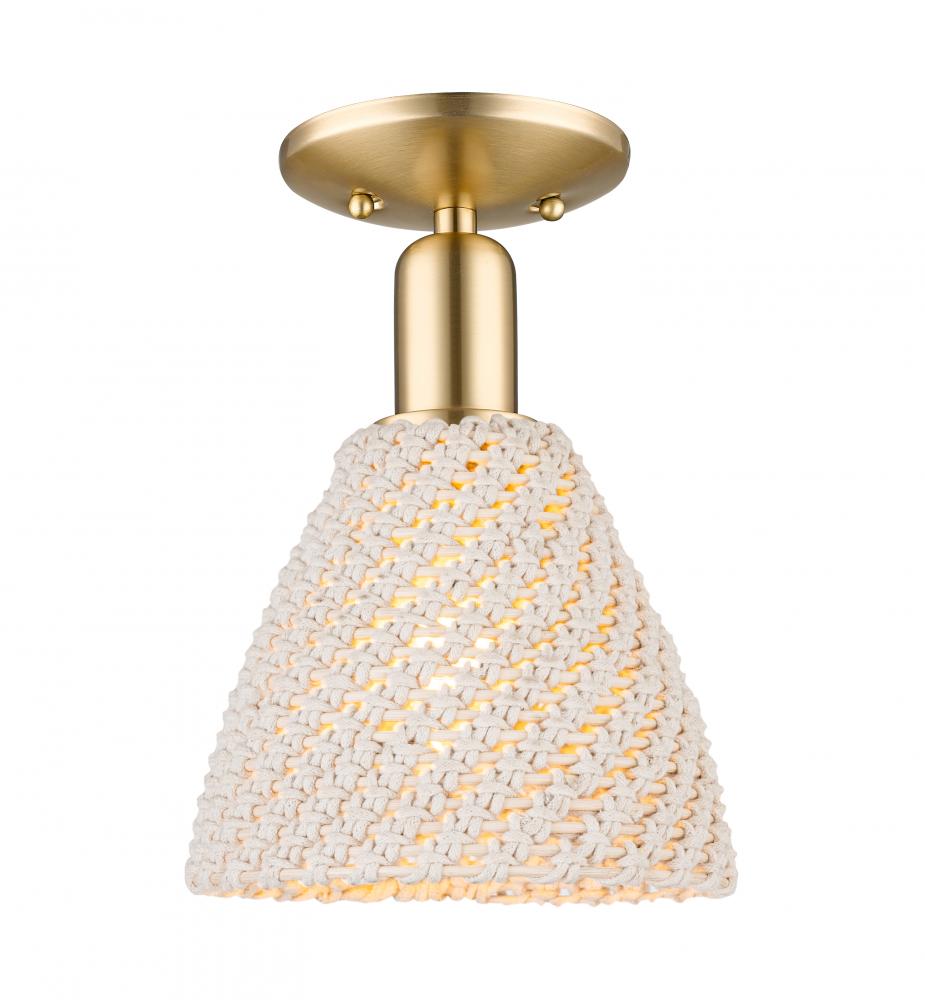 Bristol Natural - 1 Light - 6 inch - Brushed Champagne Bronze - Semi-Flush Mount