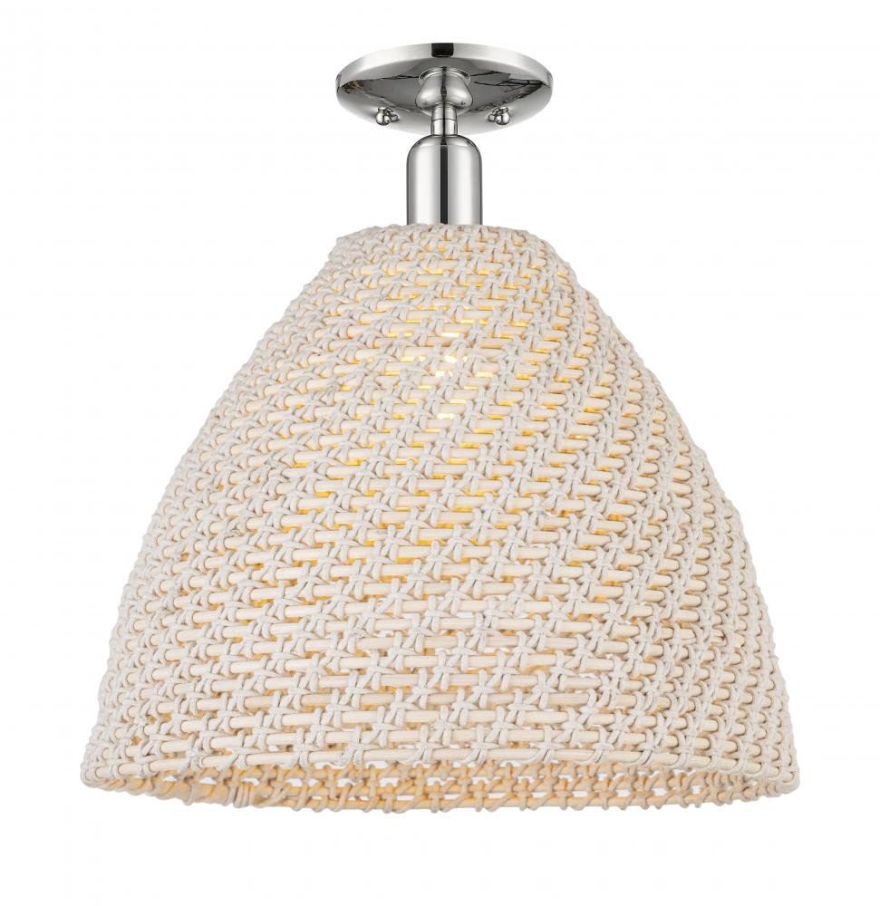 Bristol Natural - 1 Light - 6 inch - Polished Nickel - Semi-Flush Mount