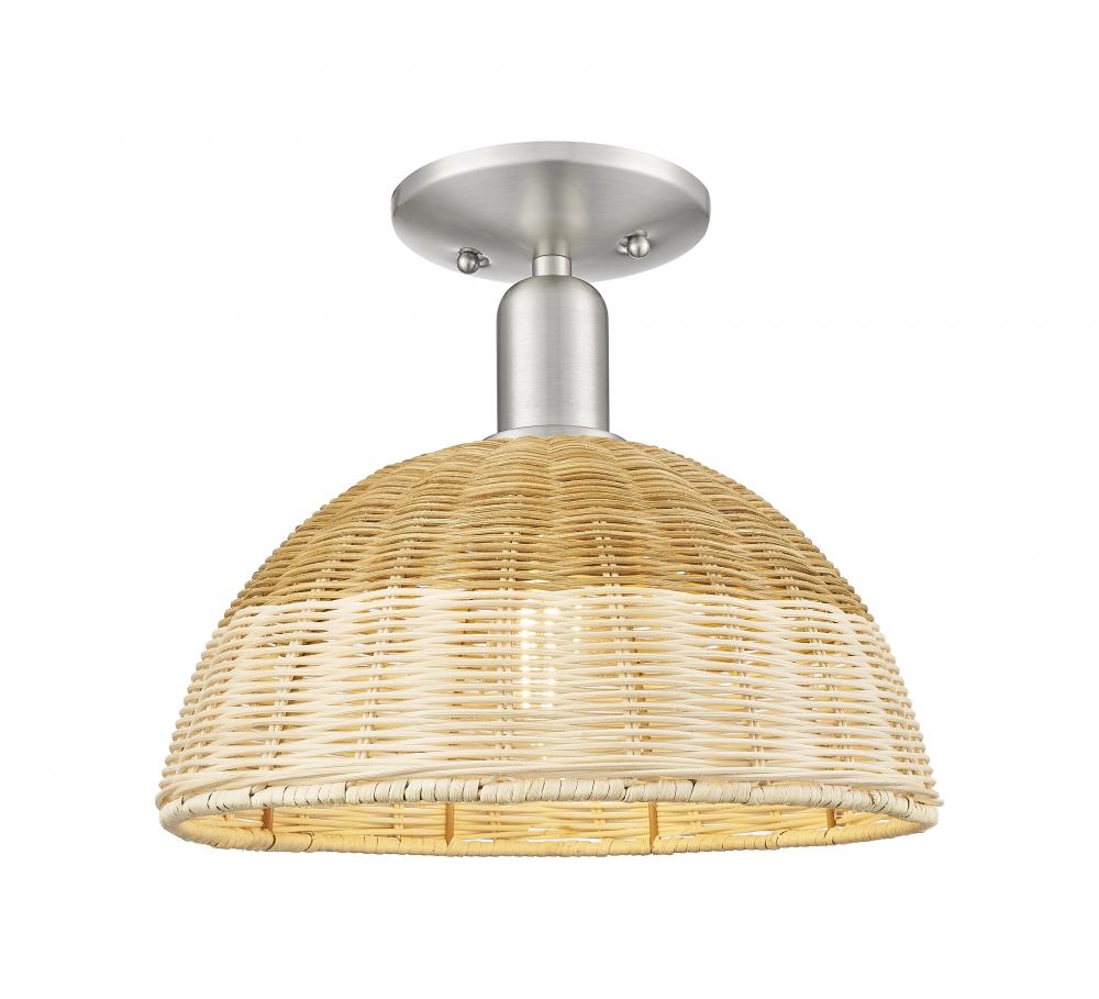 Natural Ballston Dome - 1 Light - 6 inch - Oil Rubbed Bronze - Semi-Flush Mount