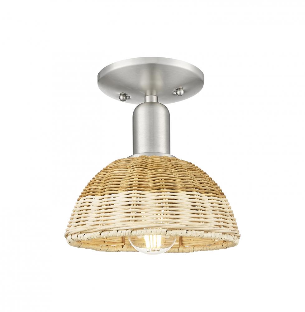 Natural Ballston Dome - 1 Light - 6 inch - Brushed Champagne Bronze - Semi-Flush Mount