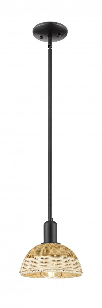 Natural Ballston Dome - 1 Light - 6 inch - Antique Brass - Mini Pendant