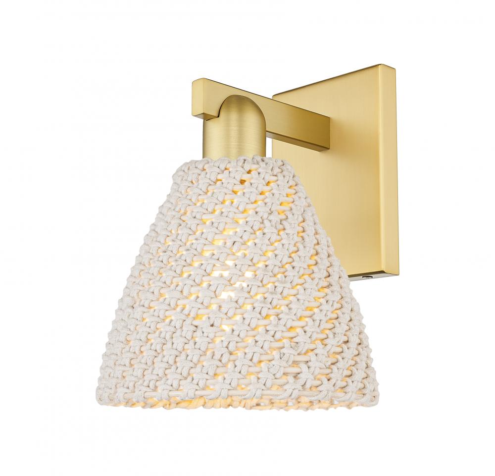 Bristol Natural - 1 Light - 6 inch - Satin Gold - Sconce