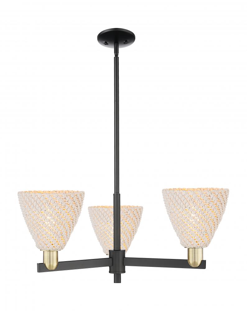 Bristol Natural - 3 Light - 18 inch - Black Antique Brass - Flush Mount