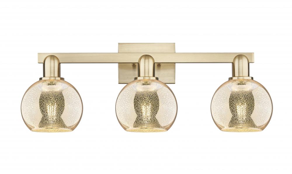 Athens - 3 Light - 24 inch - Antique Brass - Bath Vanity Light