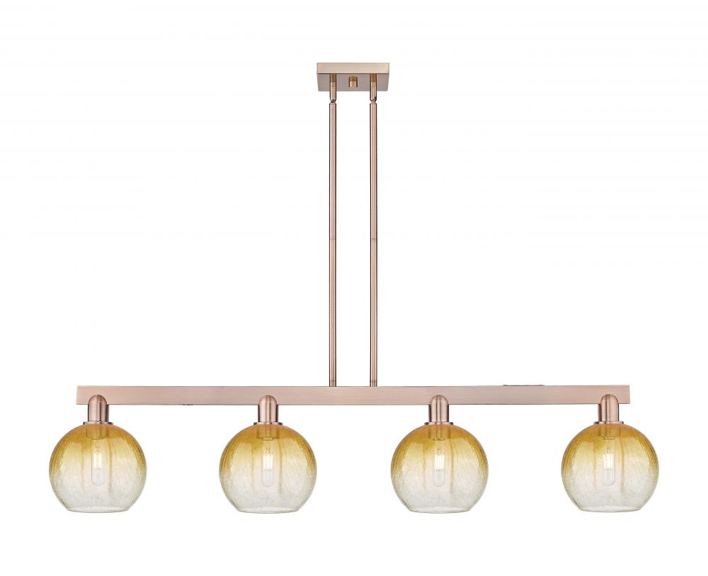 Brookhaven Globe - 4 Light - 48 inch - Antique Copper - Cord hung - Island Light
