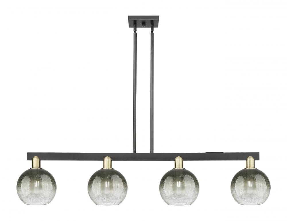 Brookhaven Globe - 4 Light - 48 inch - Black Antique Brass - Cord hung - Island Light