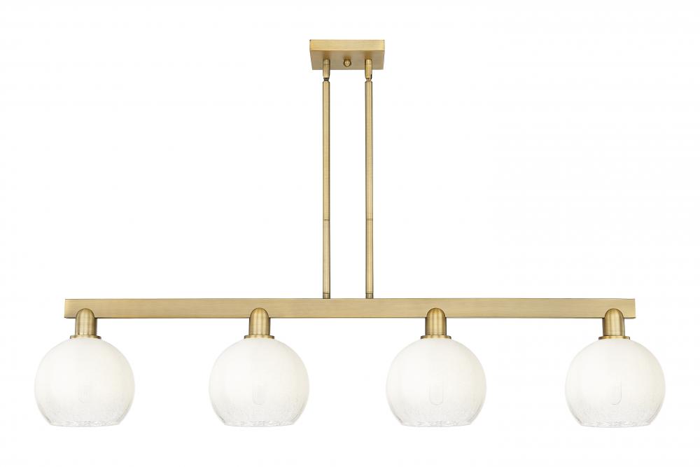 Brookhaven Globe - 4 Light - 48 inch - Brushed Brass - Cord hung - Island Light