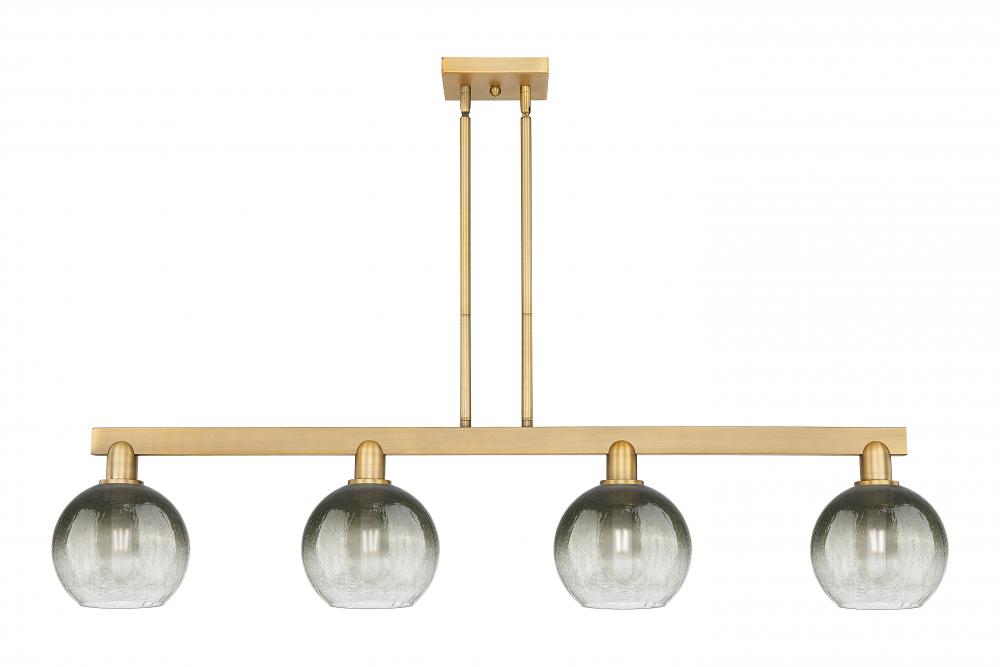 Brookhaven Globe - 4 Light - 48 inch - Brushed Brass - Cord hung - Island Light