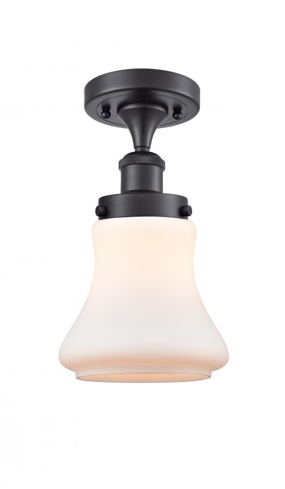 Bellmont - 1 Light - 6 inch - Matte Black - Semi-Flush Mount