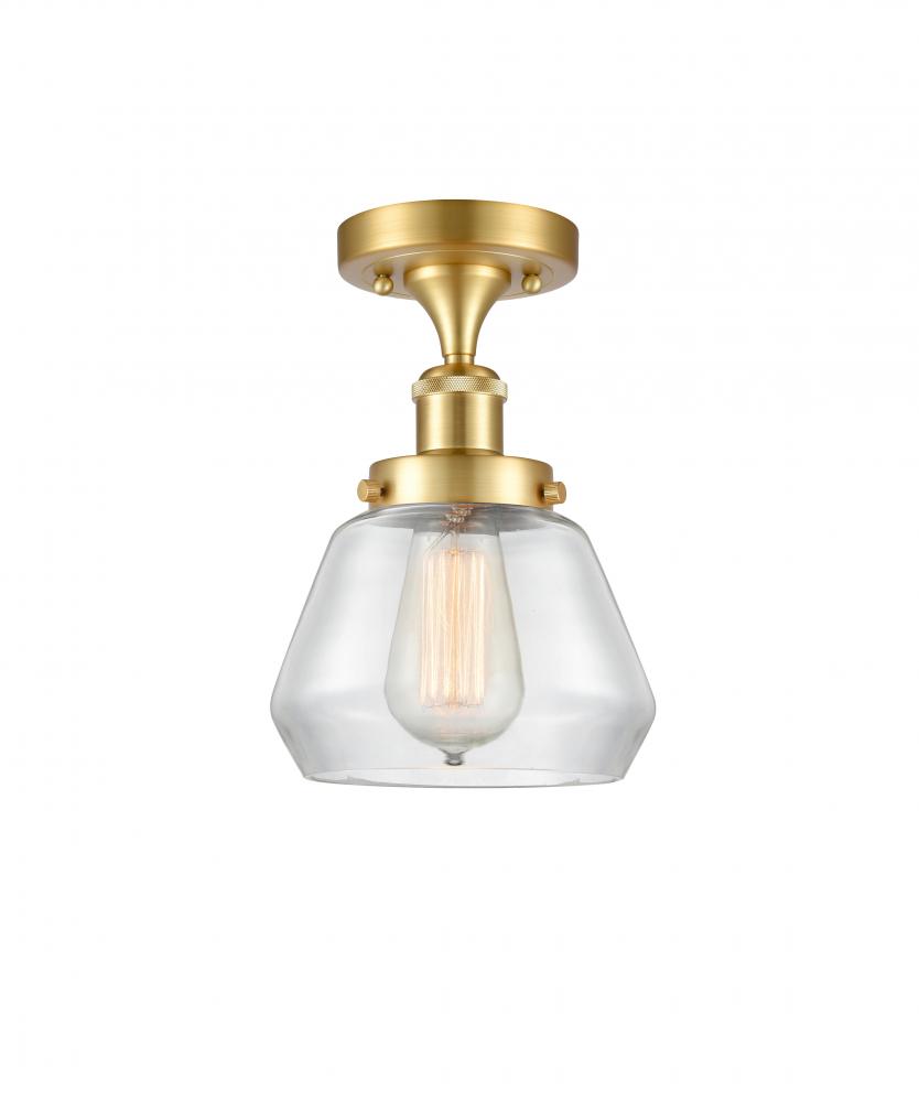 Fulton - 1 Light - 6 inch - Satin Gold - Flush Mount